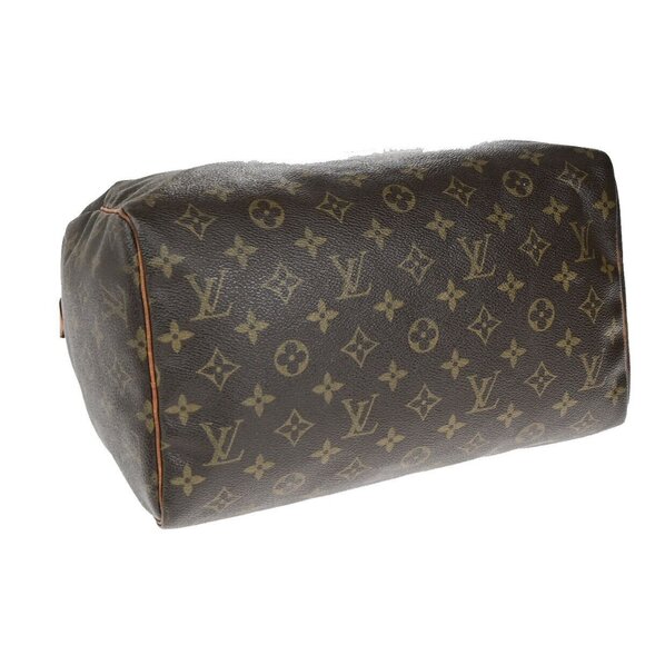 LOUIS VUITTON Speedy 30 Travel Hand Bag Monogram Leather Brown - Picture 6 of 14